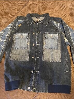 Akademiks Denim Jacket Urban Hip Hop Retro Vintage Mens XL